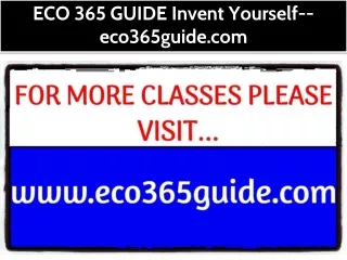 ECO 365 GUIDE Invent Yourself--eco365guide.com