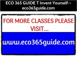 ECO 365 GUIDE T Invent Yourself--eco365guide.com