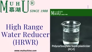High Range Water Reducer (HRWR) | Muhu