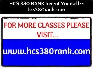 HCS 380 RANK Invent Yourself--hcs380rank.com
