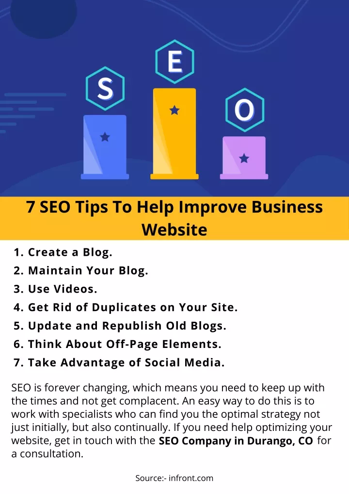 7 seo tips to help improve business website