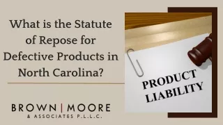 what is the statute of repose for defective