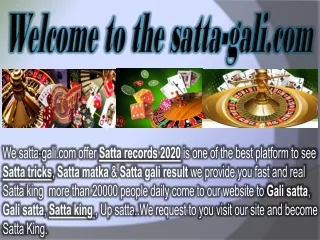 w elcome to the satta gali com