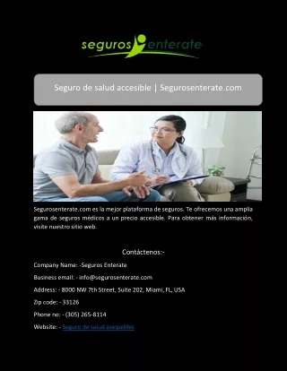 seguro de salud accesible segurosenterate com