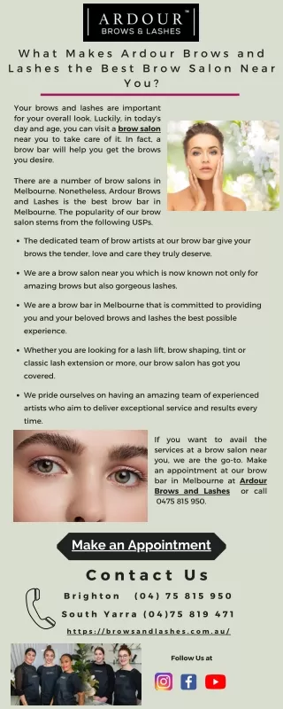 What Makes Ardour Brows and Lashes the Best Brow Salon Near You?