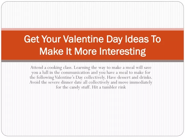 get your valentine day ideas to get your
