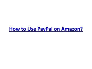 how to use paypal on amazon