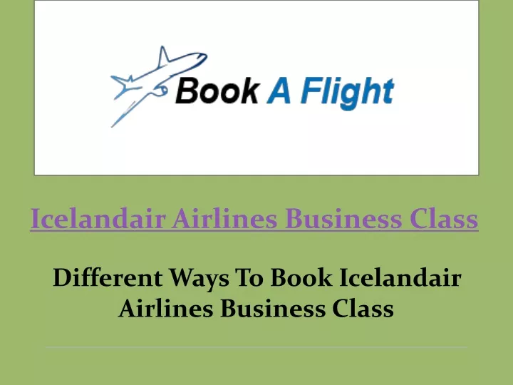 icelandair airlines business class