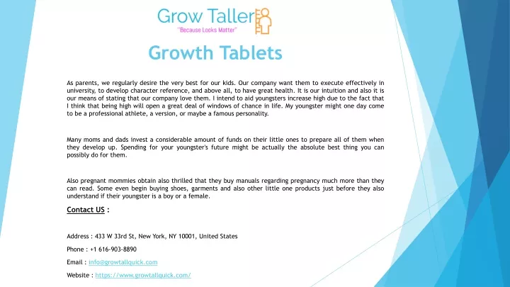 growth tablets