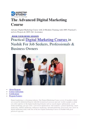 Best Digital Marketing Courses in Nashik | Classroom Training Institute