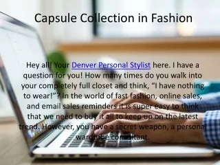 Capsule Collection in Fashion Denver