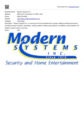 Modern Systems Inc.