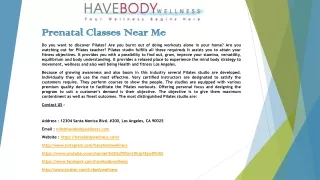 prenatal classes near me