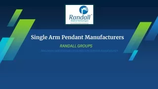 Single Arm Pendant Manufacturers