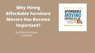 Affordable Moving Services LLC | Affordable Furniture Movers
