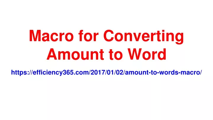 macro for converting amount to word