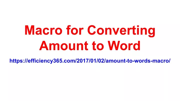 macro for converting amount to word