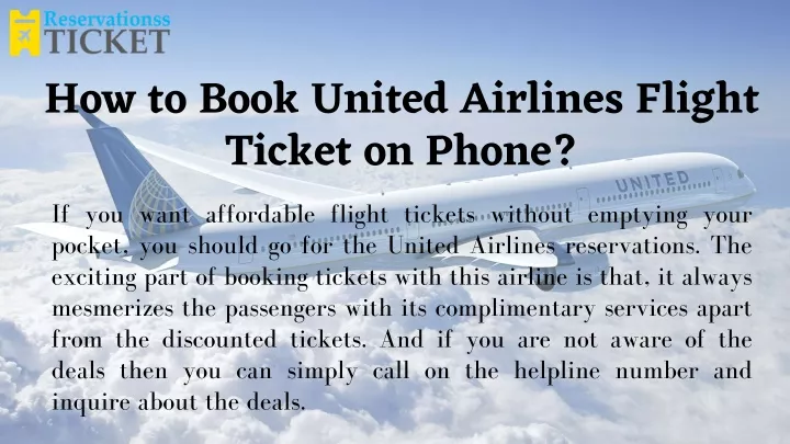 how to book united airlines flight ticket