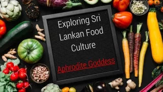 Exploring Sri Lankan Food Culture