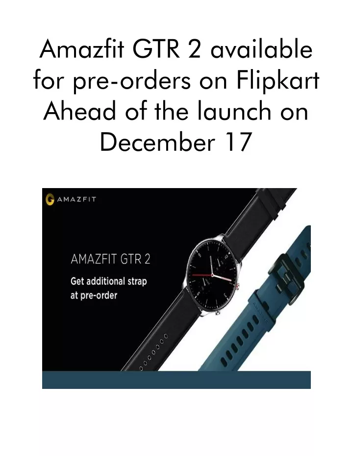 amazfit gtr 2 available for pre orders