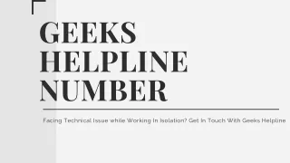 geeks helpline number
