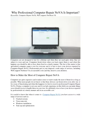 why professional computer repair nova