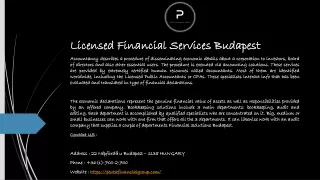 licensed financial services budapest