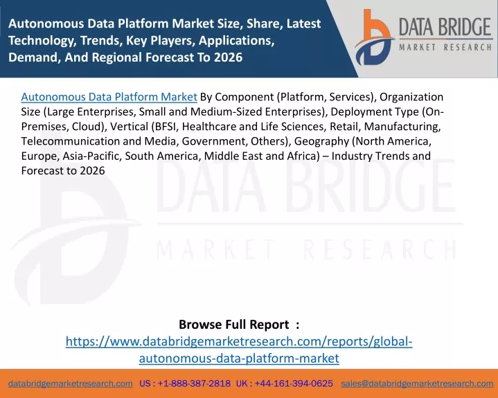 autonomous data platform market size share latest