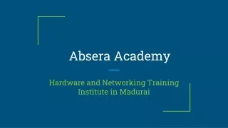 Hardware and networking Training Institute in Madurai