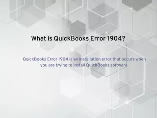 Quickbooks error 1904