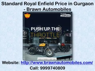 standard royal enfield price in gurgaon brawn automobiles
