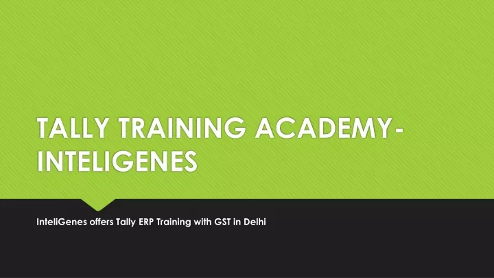 tally training academy inteligenes
