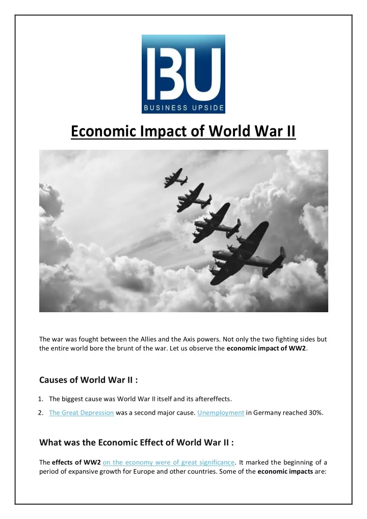 economic impact of world war ii
