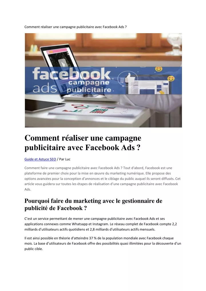 comment r aliser une campagne publicitaire avec