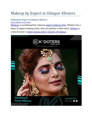 makeup by expert in udaipur kdoters