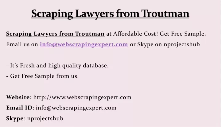 scraping lawyers from troutman