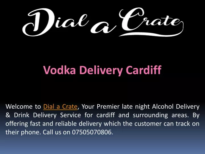 vodka delivery cardiff