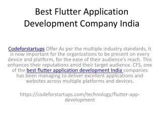 best flutter application development company india