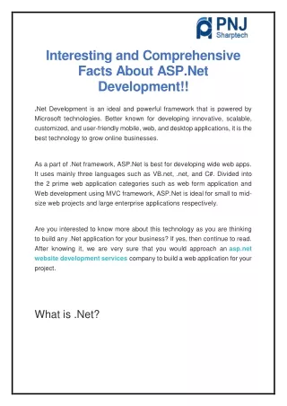 interesting and comprehensive facts about