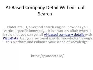AI-Based Company Detail With virtual Search
