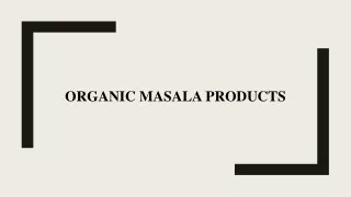 organic masala products