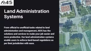 Sophisticated Land Administration Solutions for Agencies - AIOS