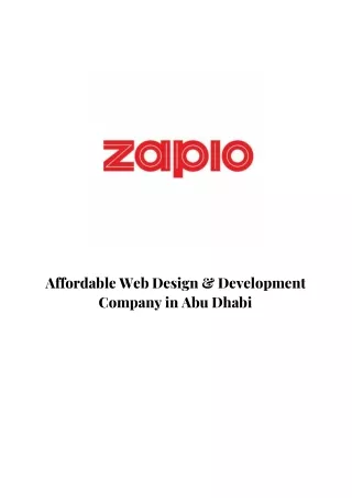 Affordable Website Design & Development Company in Abu Dhabi