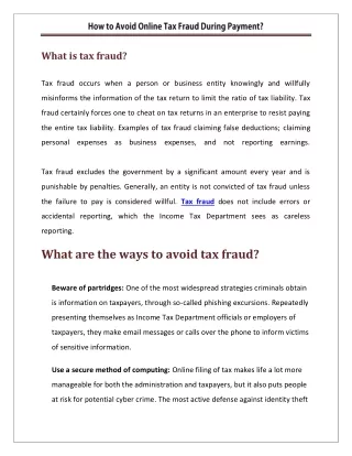 what is tax fraud