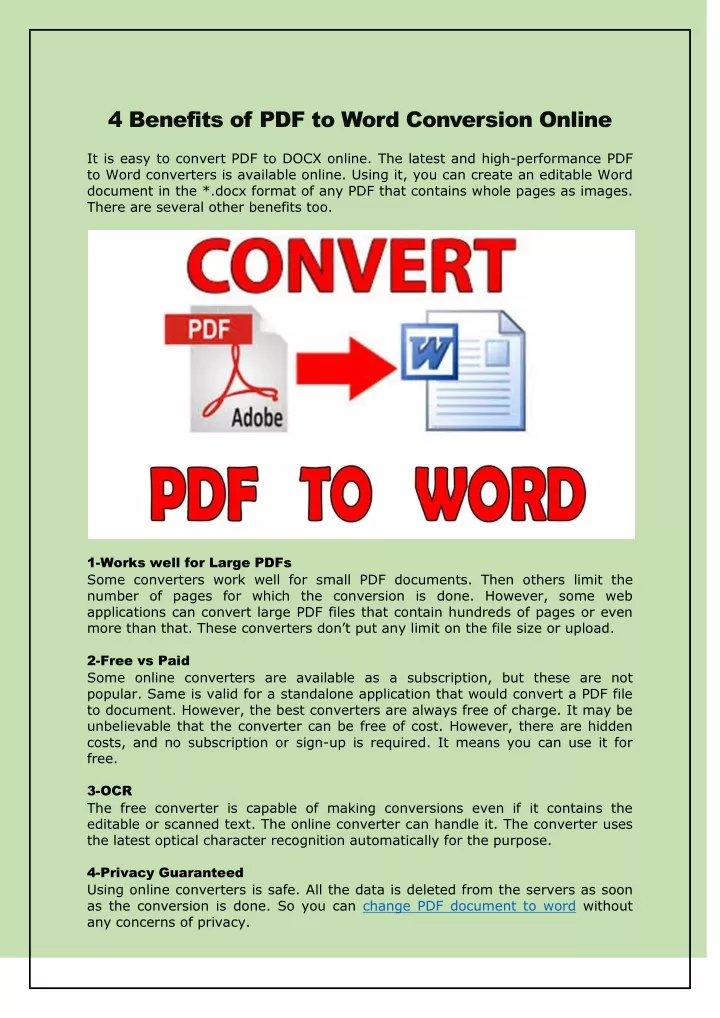 4 benefits of pdf to word conversion online