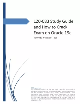 1z0 083 study guide and how to crack exam