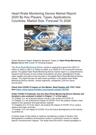 heart rrate monitoring device market report 2020