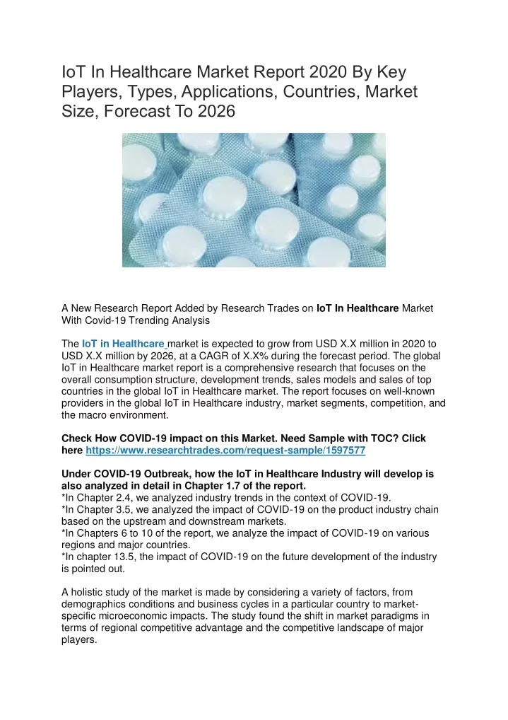 iot in healthcare market report 2020