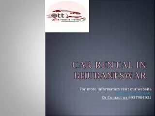Car rental in Bhubaneswar