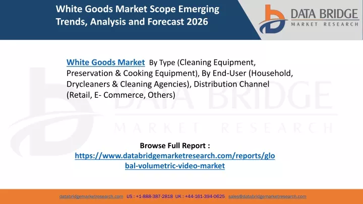 white goods market scope emerging trends analysis
